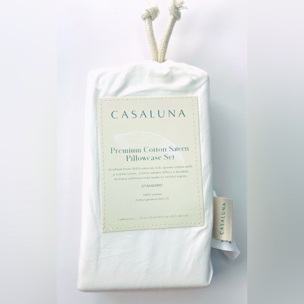Casaluna standard Pillowcase Set, pick color - Picture 2 of 3